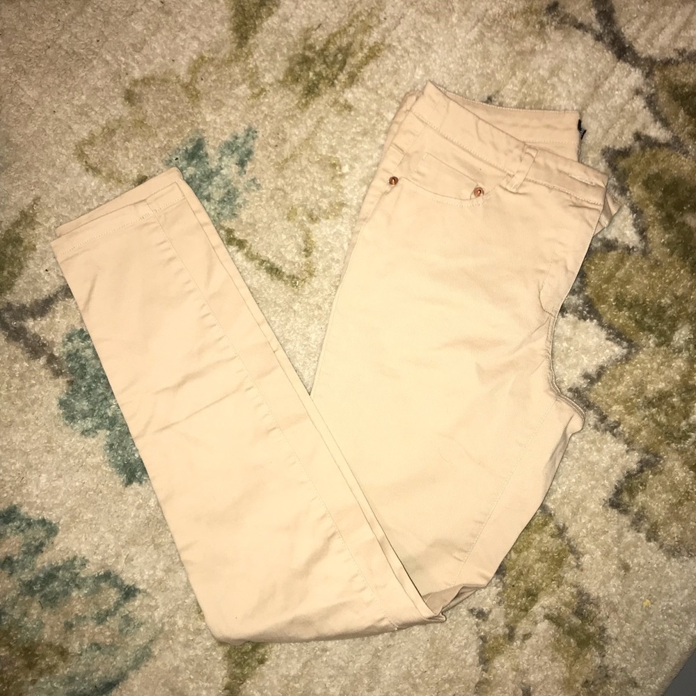 Khaki skinny jeans. Like new. Size 8. H&M